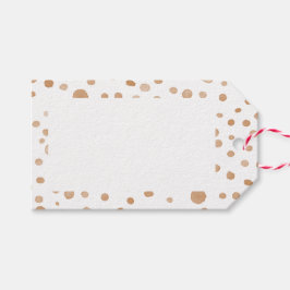 Rust Confetti Watercolor Dots Gift-Tag Geschenkanhänger