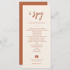 Rust Desert i Spy Wedding Hashtag Game Menu Menükarte