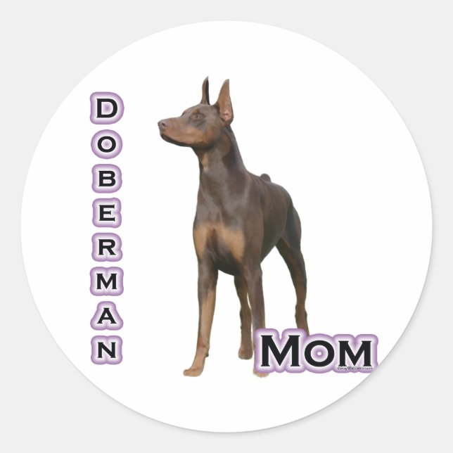Rust Doberman Mama 4 - Aufkleber (Vorderseite)