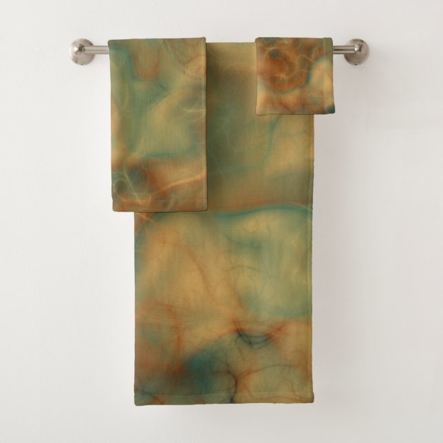 Rust et marbre vert de mer abstrait (En situation)