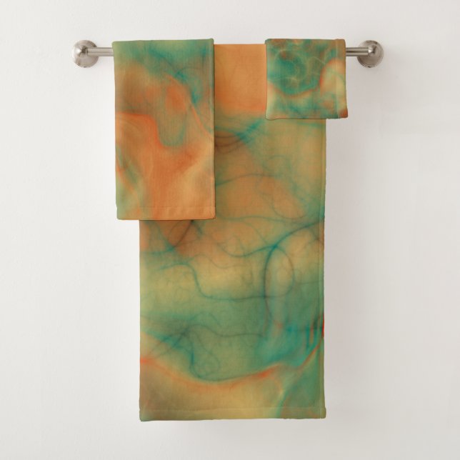 Rust et marbre vert de mer abstrait (En situation)