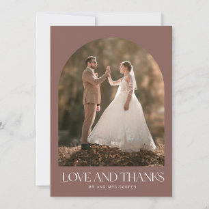 Rust Fall Photo Love Merci Mariage Carte de remerc