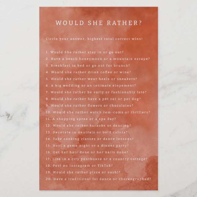 Rust Floral würde sie eher spielen (Vorderseite)