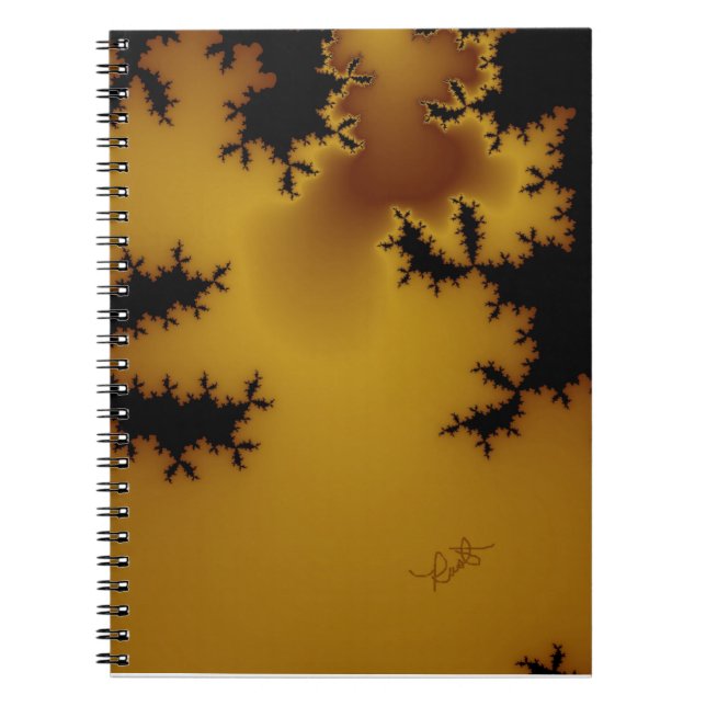 Rust Fraktal Art Notebook Notizblock (Vorderseite)