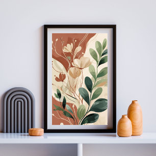 Rust Garden Harmony III – Moderne botanische Blume Poster