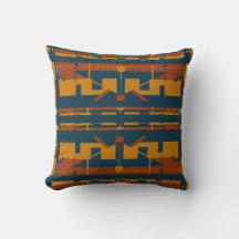 Rust Gold Dark Blue Symmetrie Südwest Look