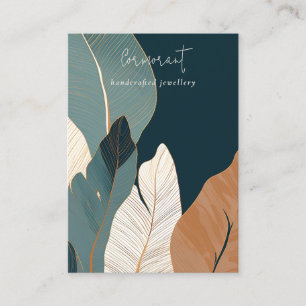 Rust Gold Tropical Leaf Blank Juwelier Visitenkarte
