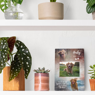 Rust & Navy Pfoten Lieblings-Hallo-Hund-Denkmal Fotoplatte