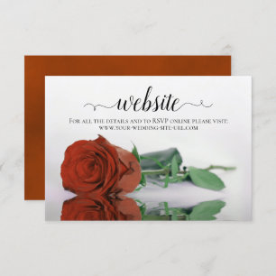 Rust oder Burnt Orange Rose Elegant Wedding Websit Begleitkarte