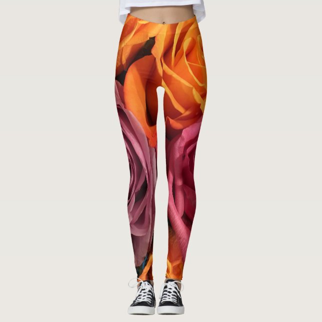 Rust Orange Lila Rose Leggings (Vorderseite)