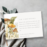 Rust Orange Mushroom Fern Foliage Hochzeitdetails Begleitkarte<br><div class="desc">Für weitere Anpassungen oder andere passende Artikel kontaktieren Sie mich bitte unter yellowfebstudio@gmail.com</div>