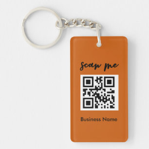 Rust Orange QR Code Carte de visite Votre logo