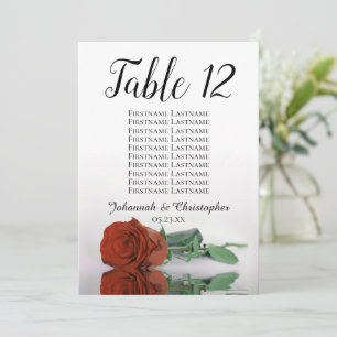 Rust Orange Rose Hochzeitstisch Seekarte Große