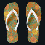 Rust Orange Wedding Vintag Floral Flip Flops<br><div class="desc">Schöne Rostorange Hochzeitseinladungen und Dekoration mit klassischen Vintagen Rose und Peony Florals! Ein elegantes,  raffiniertes Aussehen,  das sich hervorragend für einen Frühling,  Sommer,  Hochzeit im Herbst oder Event eignet!</div>