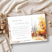 Rust Orange Yellow Autumn Landscape Wedding
