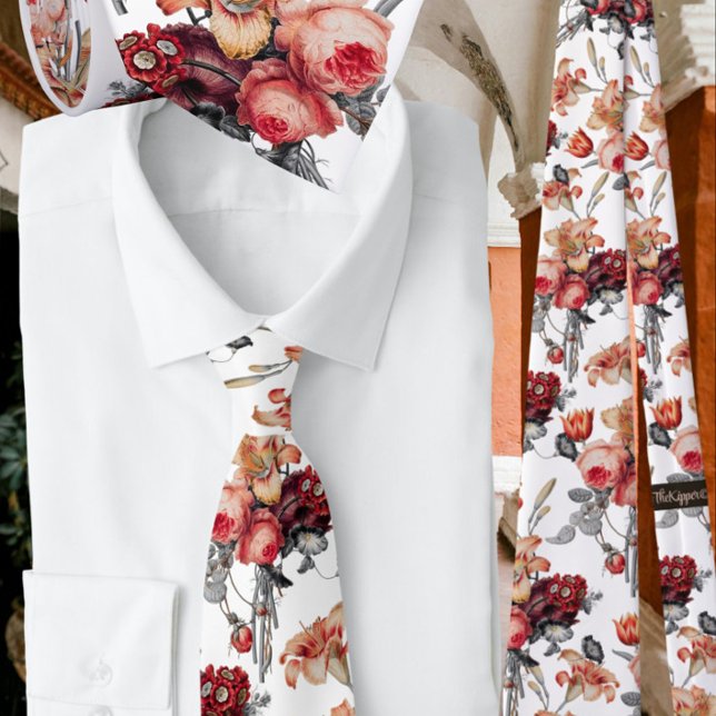 Rust Peach Vintag Floral Krawatte (Von Creator hochgeladen)