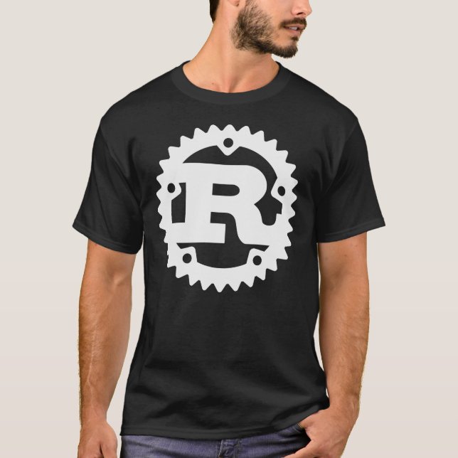 Rust Programming Language Logo White and Dark Clas T-Shirt (Vorderseite)