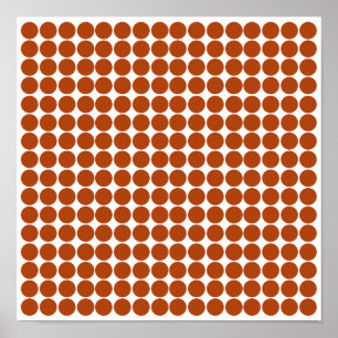 Rust Red Safari Dot Poster