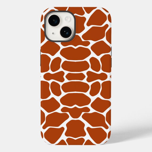 Rust Red Safari Giraffe Case-Mate iPhone Hülle (Rückseite)