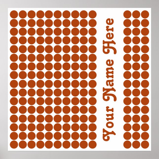 Rust Safari Dot mit Namen Poster (Vorne)