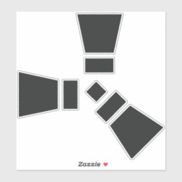 RUST Symbol Black auf Weiß Aufkleber