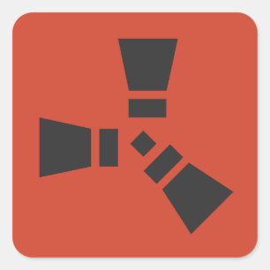 RUST Symbol Black (rot) Quadratischer Aufkleber