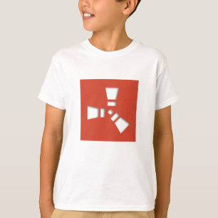 RUST-Symbol Klar auf rotem Schatten T-Shirt