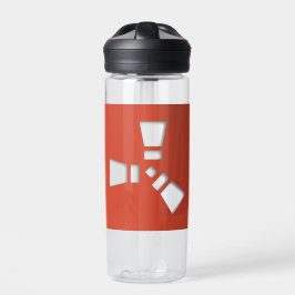 RUST Symbol Red auf Clear Shadowing Trinkflasche