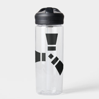 RUST-Symbol schwarz auf Clear (Clear) Trinkflasche