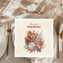 Rust Terracotta Blume Babydusche