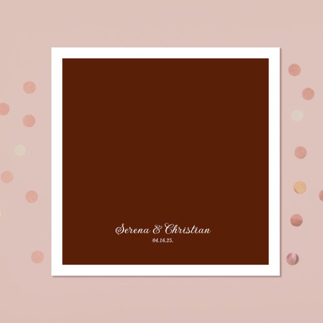 Rust Terracotta Floral Wedding Serviette (Von Creator hochgeladen)