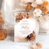 Rust Terracotta Flowers Burnt Orange Fall Wedding