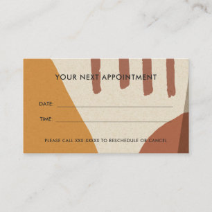 RUST YELLOW MODERN KRAFT ABSTRAKT ART APPOINTMENT VISITENKARTE