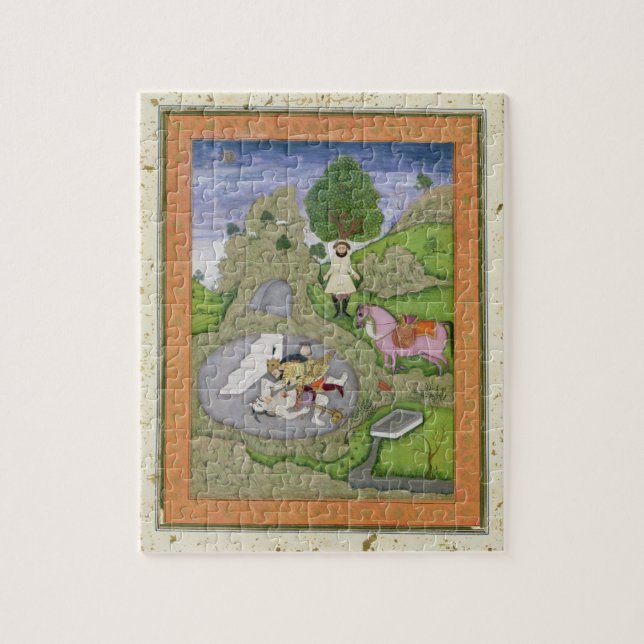 Rustam, das den weißen Dämon, Illustration von (Vertikal)