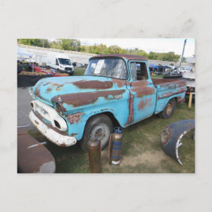 Rusted Blue Truck Postkarte
