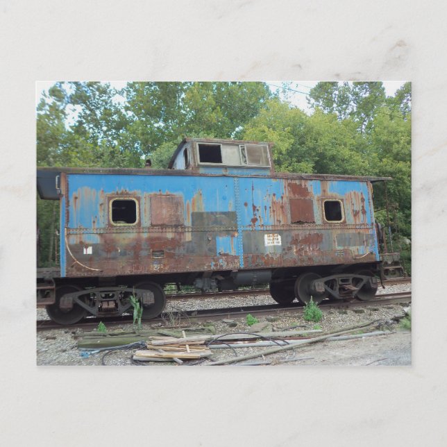 Rusted Caboose Postkarte (Vorderseite)