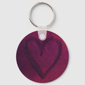 Rusted (Deep Pink) Heart Keychain Schlüsselanhänger
