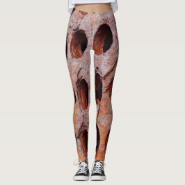 Rusted Perforated Metal Leggings