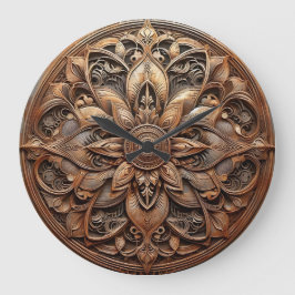 rusted steel relief große wanduhr