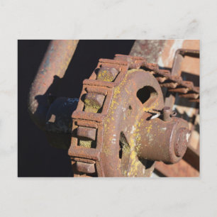 Rusted Tractor Chainlink Postkarte