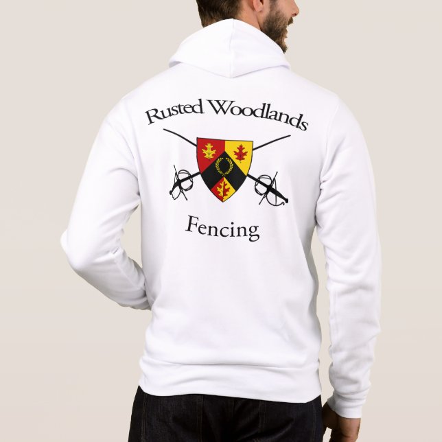 Rusted Woodlands Fencing Hoodie Zip-Up (Rückseite)