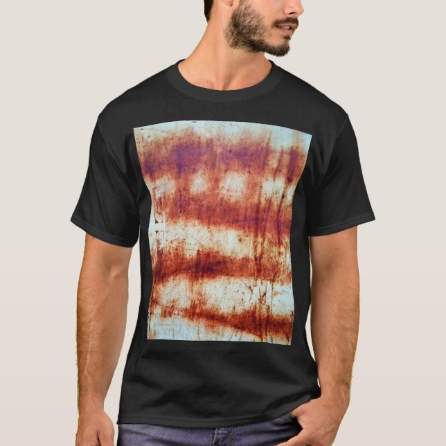 Rustetes Metall, texturierter Hintergrund. T-Shirt (Vorderseite)