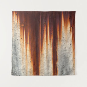 Rustgezogene Grunge Wand: Texturierte Saging Wandteppich