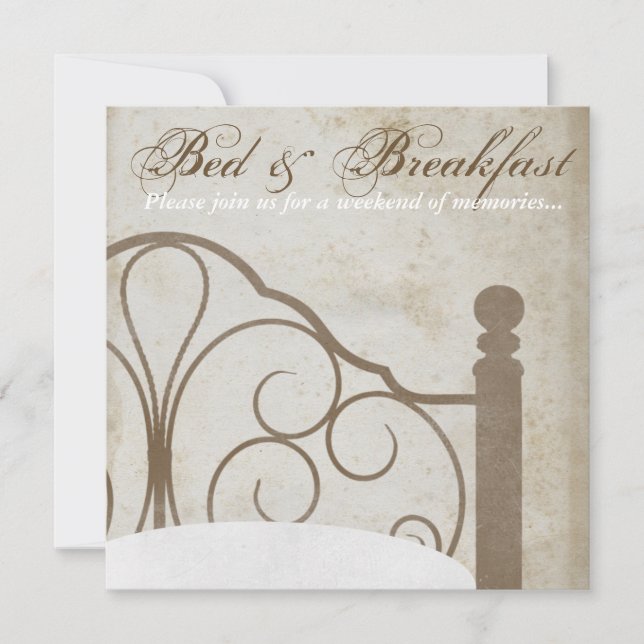 Rustic Antique Chambres d'hôtes Invitations (Devant)