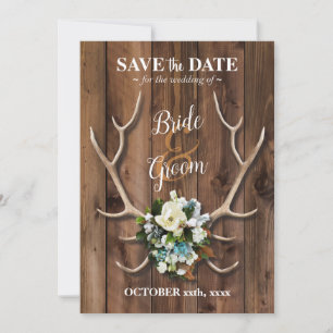 Rustic Antler avec Magnolia enregistrer la carte d