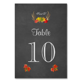 Rustic Antlers Fall Boho Mariage Numéro de table