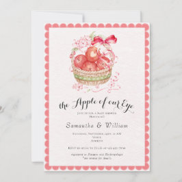 Rustic Apple Of Our Eye Fall Harvest Baby Shower Einladung