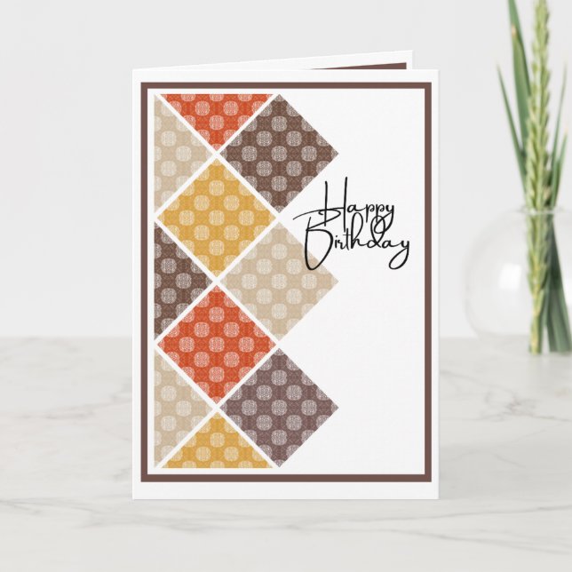 Rustic Arabesque Birthday Card Karte (Vorderseite)