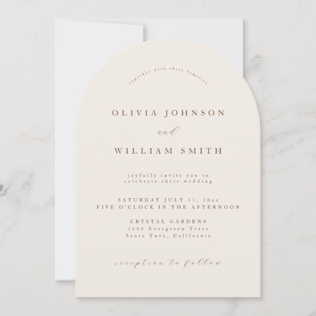 Rustic Arch Wedding Invitation (Devant)