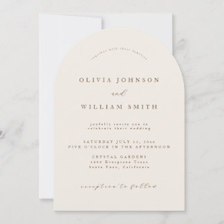 Rustic Arch Wedding Invitation Einladung